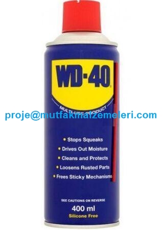 Pas Sökücü WD40:Endüstriyel pas sökücü kimyasallar çok amaçlı pas koruyucuları sanayi tipi pas sökücülerinden 400 ml.lik ambalajında satılan sanayi tipi pas sökücüsünün imalatı dünyaca ünlü pas sökücüleri fabrikası tarafından üretilmiş WD-40 pas sökücü s